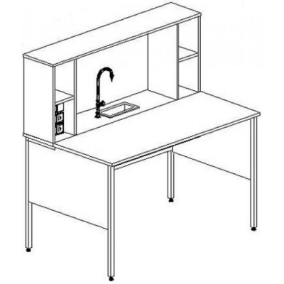 Стол пристенный химический 1200 СПХп (пластик)
