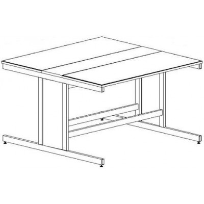Стол островной без стеллажа 1500 СОл-У (ламинат)